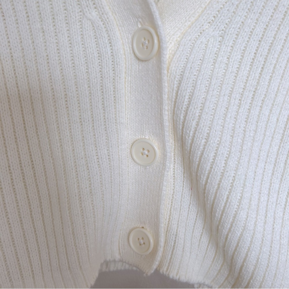 H&M White Knit Ribbed Sweater - Picture 4 of 6